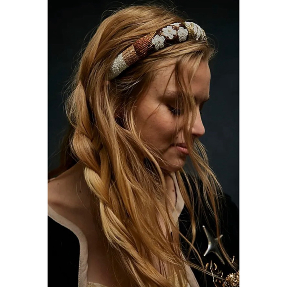 Free People Accessories - FREE PEOPLE Last Summer Beaded Hard Headband NWT